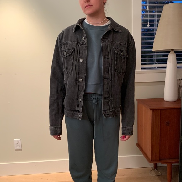 Grey Denim Trucker Jacket - Picture 1 of 4